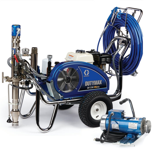 GRACO DutyMax GH 230 HD 3-in-1 ProContractor Series Convertible Gas Hydraulic Airless Sprayer with Electric Motor Kit (Part No. 24W963)