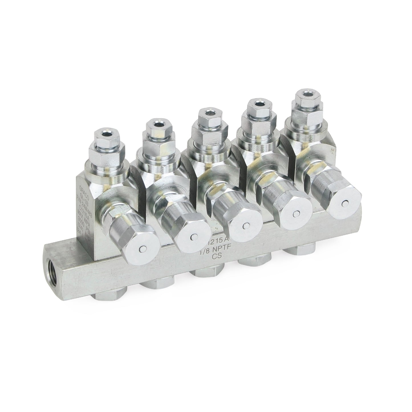 GRACO GL-33™ Grease Injector, Carbon Steel, 5 Injector Manifold, 1/8 NPT (Part No. 24X302)