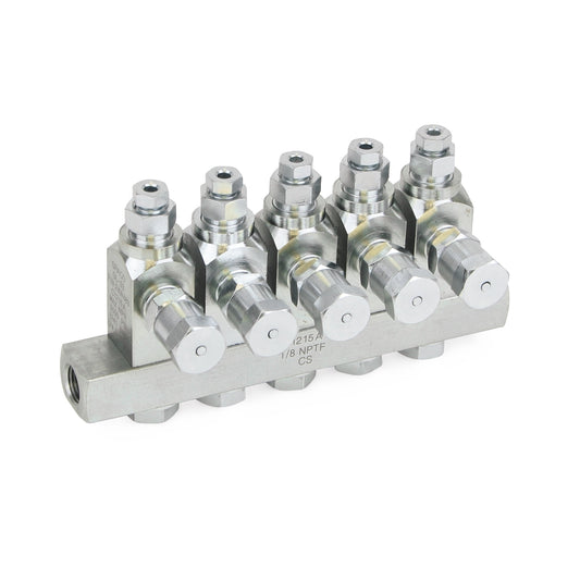 GRACO GL-33™ Grease Injector, Carbon Steel, 5 Injector Manifold, 1/8 NPT (Part No. 24X302)