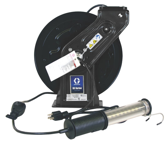 Graco 24Y872 Sd 5 Series 120 Volt Cord And Light Reel - Led Light With In-Line Tool Tap - 95' 16 Awg 10 Amp Innoflo Solutions