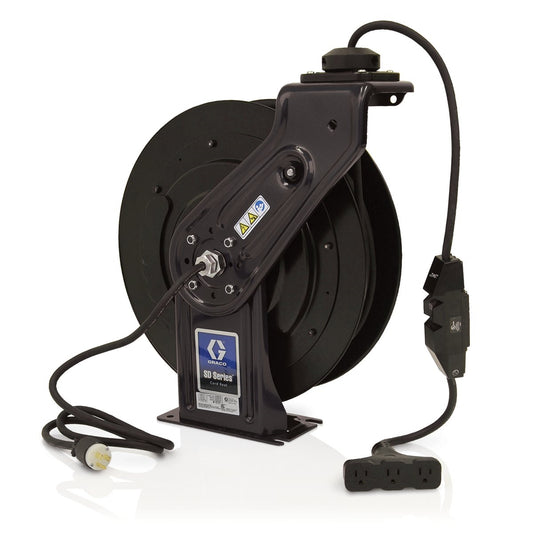 Graco 24Y883 Sd 10 Series 120 Volt Cord And Light Reel - Tri-Plug Gfci Industrial Receptacle - 95' 12 Awg 15 Amp Innoflo Solutions