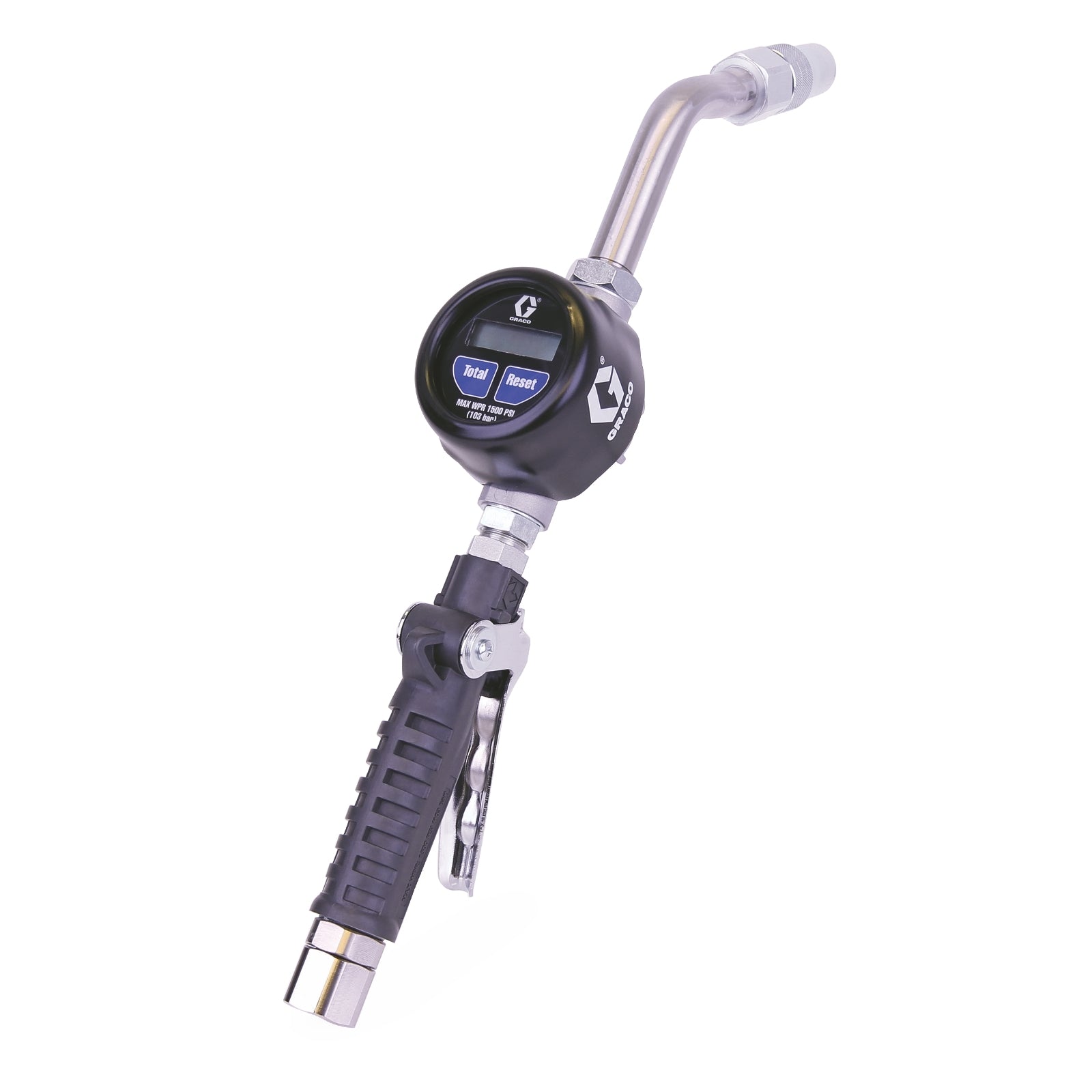 GRACO EM20 Electronic Manual Oil/Antifreeze Meter – Rigid Extension – 1/2 in. (13 mm) Inlet – NPT (Part No. 25C916)