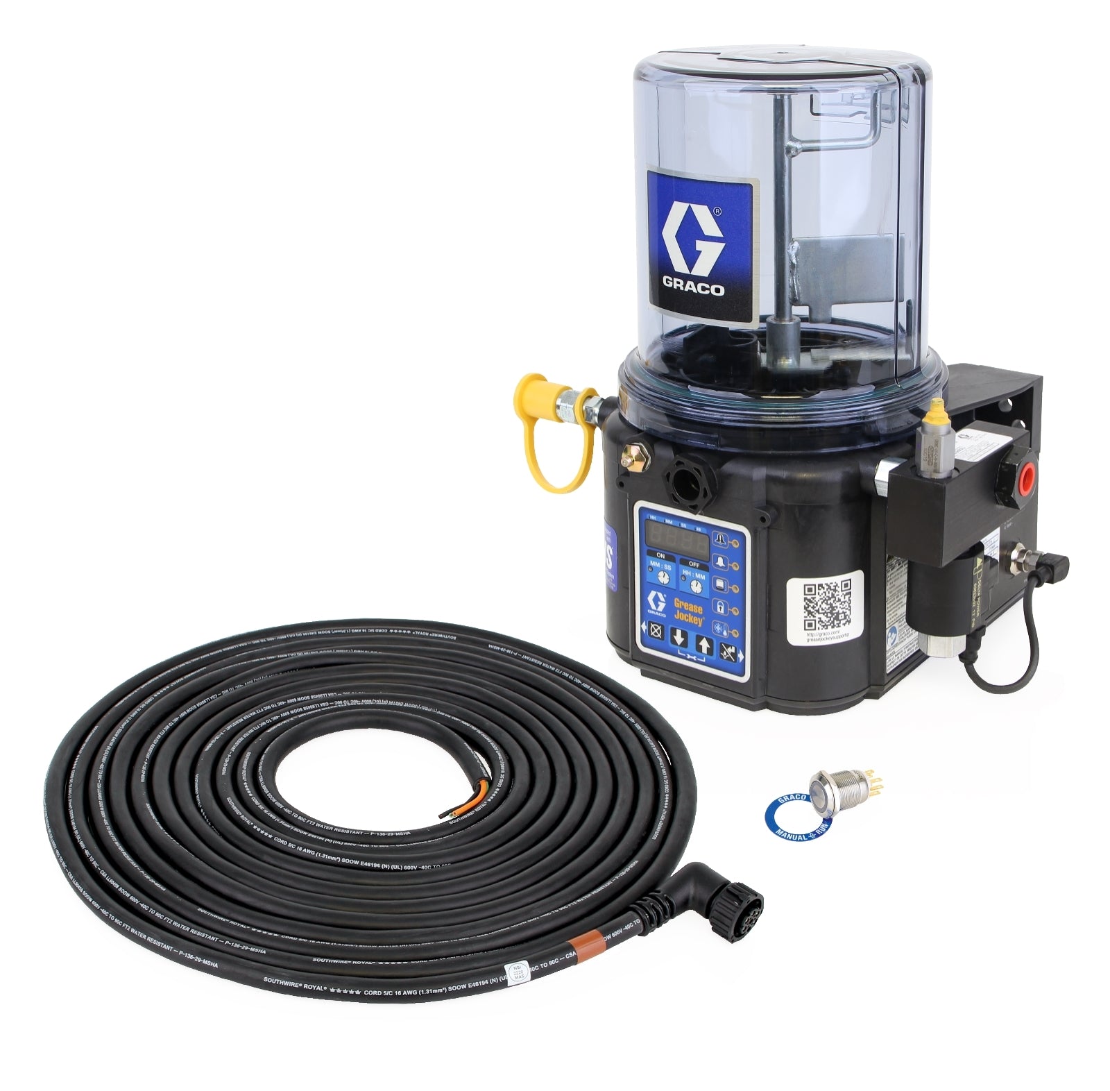 GRACO Electric Grease Jockey® Pump, 12V, Data Management System, Manual Run Button (Part No. 25C992)