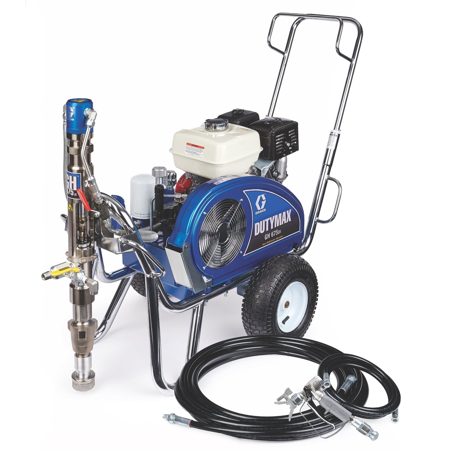 GRACO DutyMax GH 675DI Gas Hydraulic Airless Sprayer, Big 150 & Hopper (Part No. 25D226)