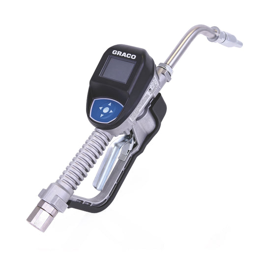 GRACO Pulse® Metered Dispense Valve for Oil Applications - 3/4 in NPT, Rigid Extension, High Flow Nozzle (Part No. 25M329)