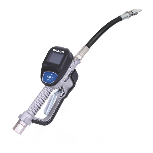 GRACO Pulse® Metered Dispense Valve for Oil Applications – 3/4 in NPT, Flex Extension, High Flow Nozzle (Part No. 25M330)