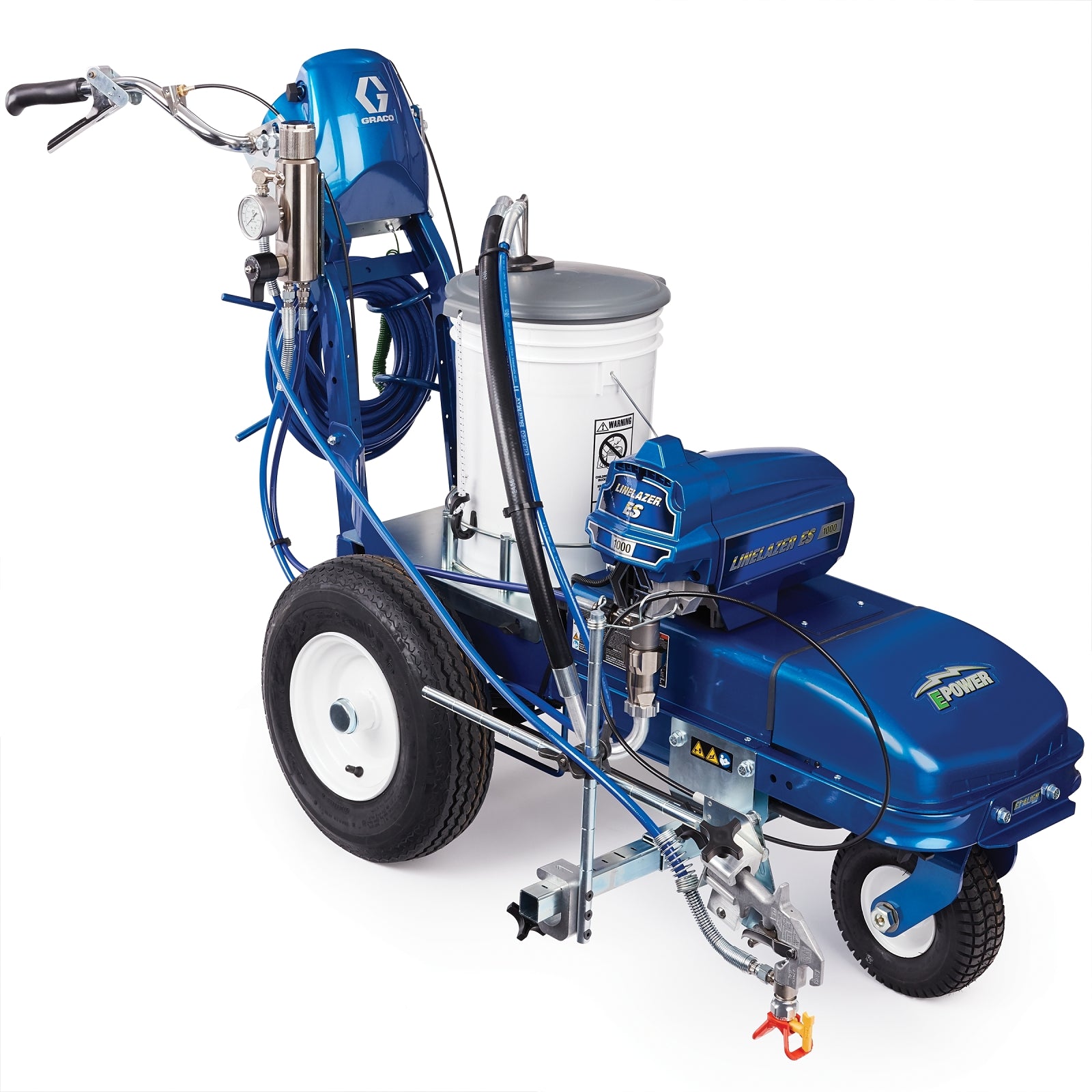 GRACO LineLazer ES 1000 Battery-Powered Airless Line Striper, 1 Manual Gun, 2 Lithium Batteries (Part No. 25U676)