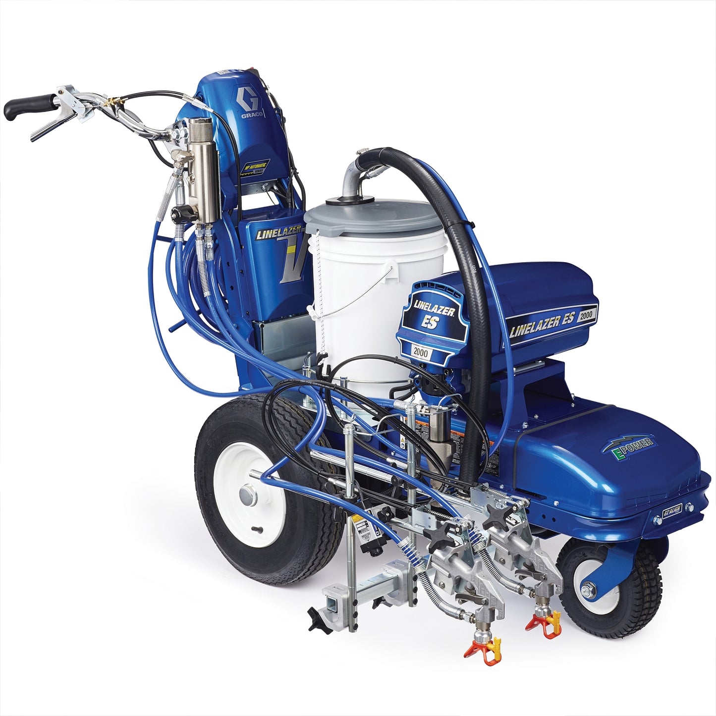 GRACO LineLazer V ES 2000 HP Automatic Series Battery-Powered Airless Line Striper, 2 Auto Guns (Part No. 25U680)