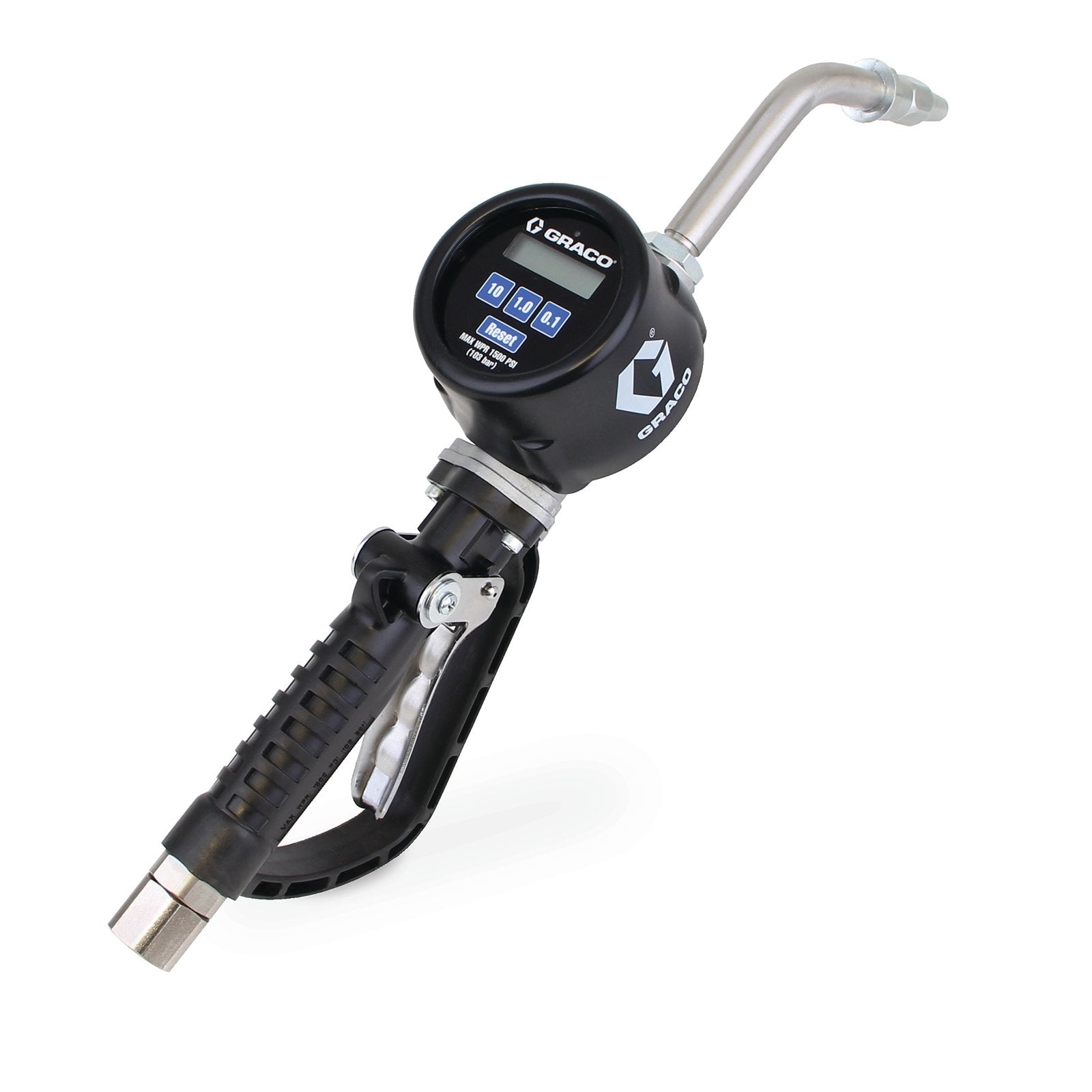 GRACO PM™ 8 Electronic Preset Antifreeze Meter – Rigid Extension – 1/2 in. (13 mm) Inlet – NPT (Part No. 25U085)