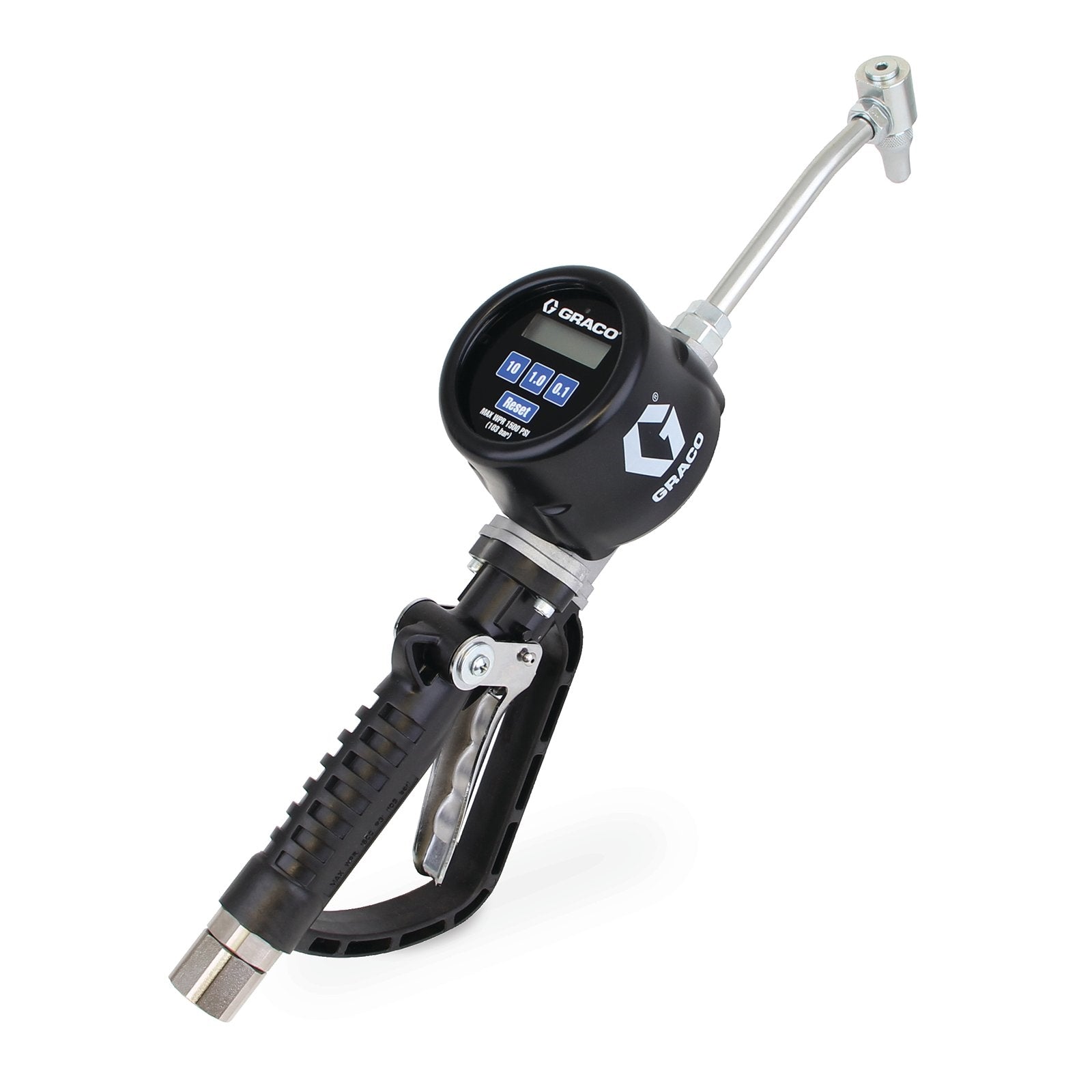 GRACO PM™ 8 Electronic Preset Gear Lube Meter – Rigid Extension – 1/2 in. (13 mm) Inlet – NPT (Part No. 273158)