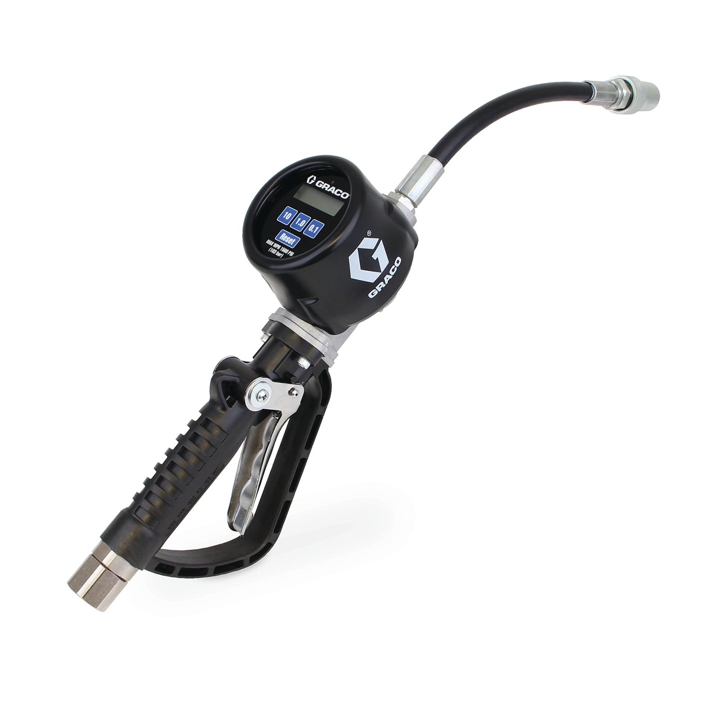 GRACO PM™ 20 Electronic Preset Oil Meter - Flexible Extension - 1/2 in. (13 mm) Inlet - NPT (Part No. 273166)