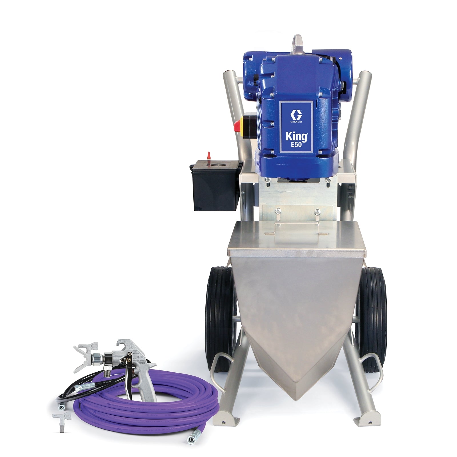 GRACO King E50 Hazardous Location Heavy Fluids Heavy Duty Cart Hopper No Filter Gun Hose Whip Tip (Part No. 273264)