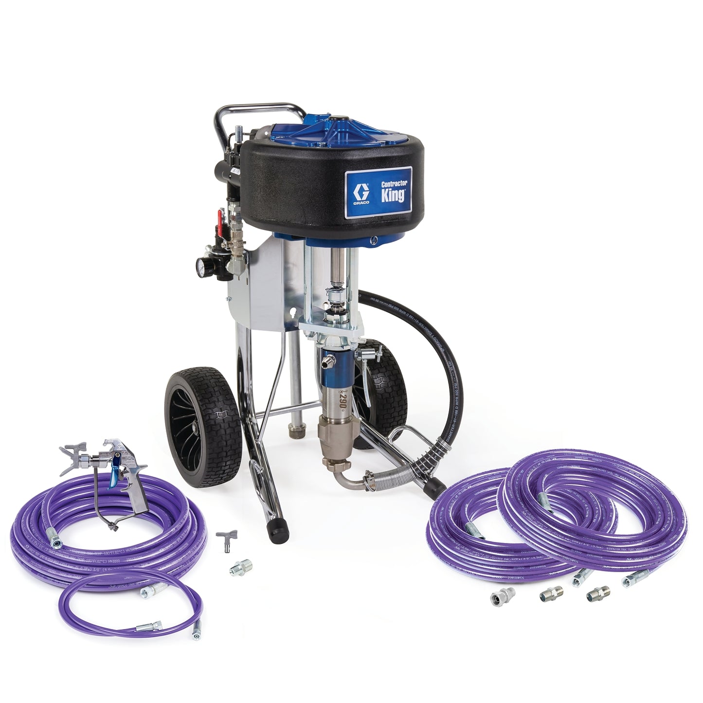 GRACO Contractor King 45:1 Air Powered Airless Sprayer, Big 150 (2-F Gun) (Part No. 279007)