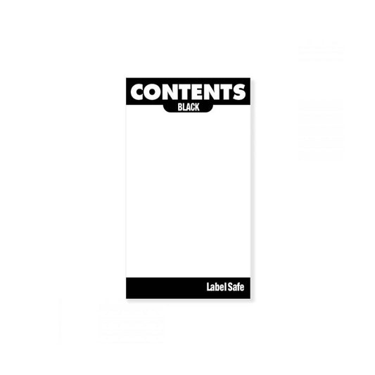 OilSafe® Content Label – Water Resistant – 2" × 3.5" – Black (SKU: 280001)