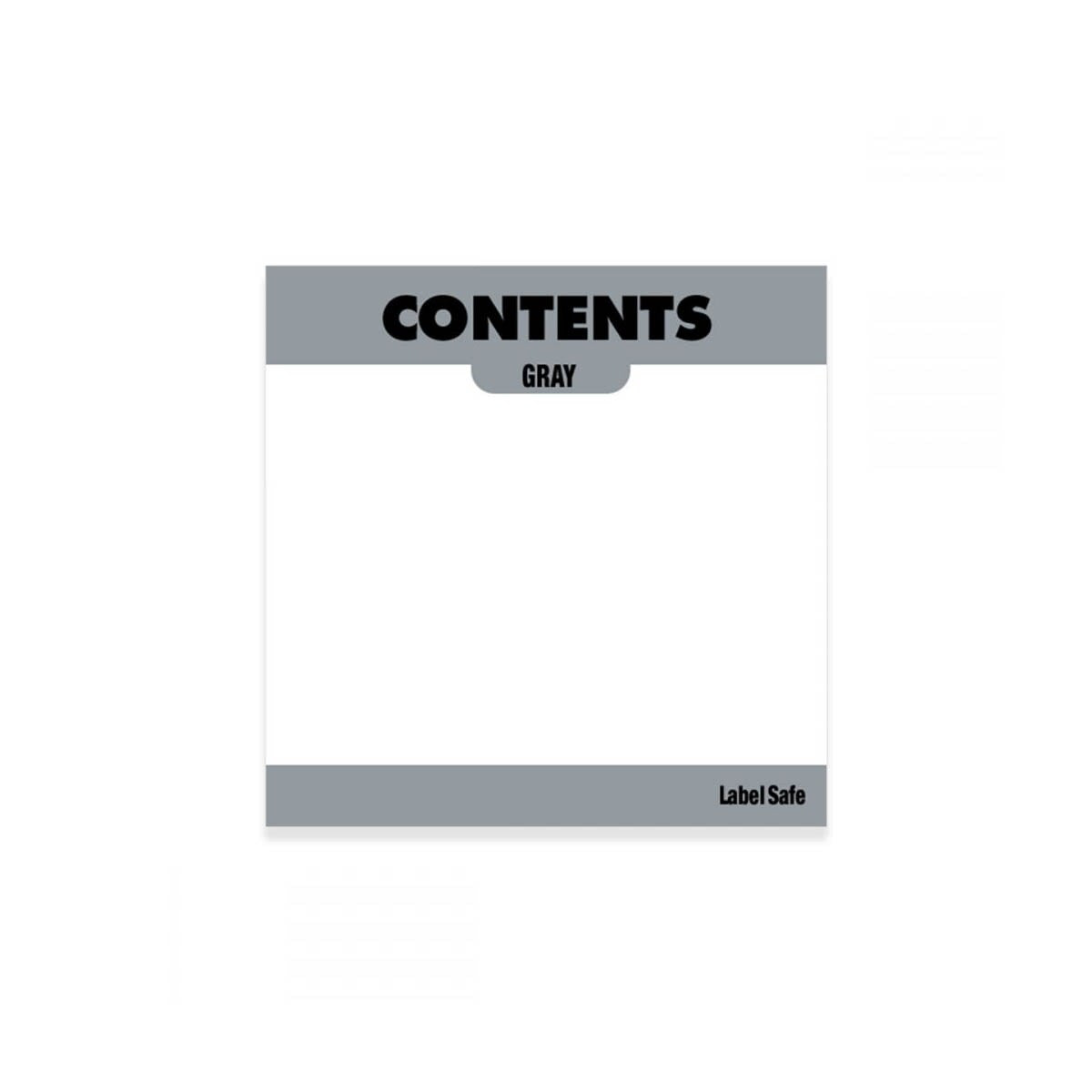 OilSafe® Content Label – Water Resistant – 3.25" x 3.25" – Gray (SKU: 280304)