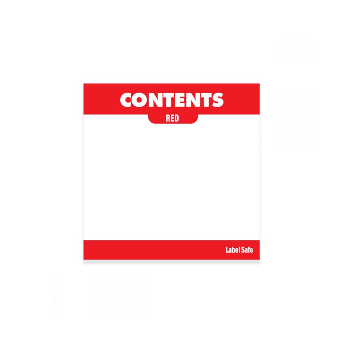OilSafe® Content Label – Water Resistant – 3.25" x 3.25" – Red (SKU: 280308)