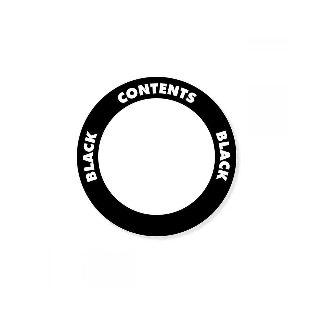 OilSafe® Content Label – Water Resistant – 2" Circle – Black (SKU: 280501)
