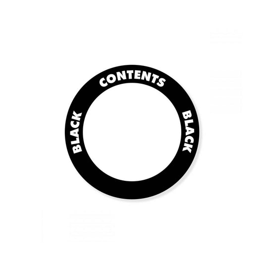 OilSafe® Content Label – Water Resistant – 2" Circle – Black (SKU: 280501)