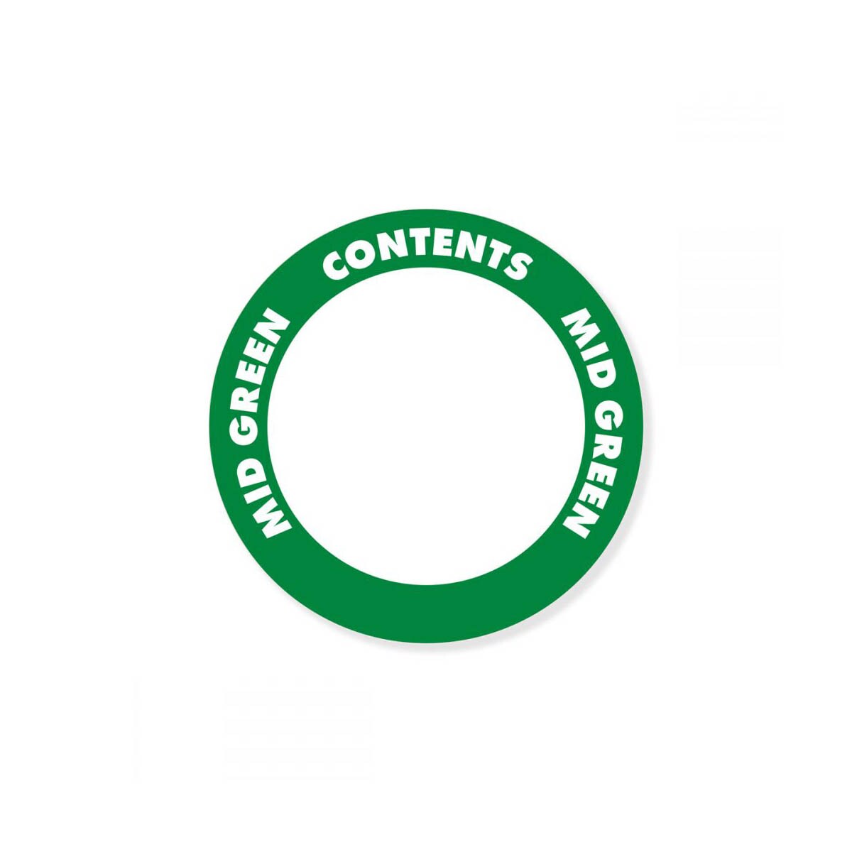 OilSafe® Content Label – Water Resistant – 2" Circle – Mid Green (SKU: 280505)