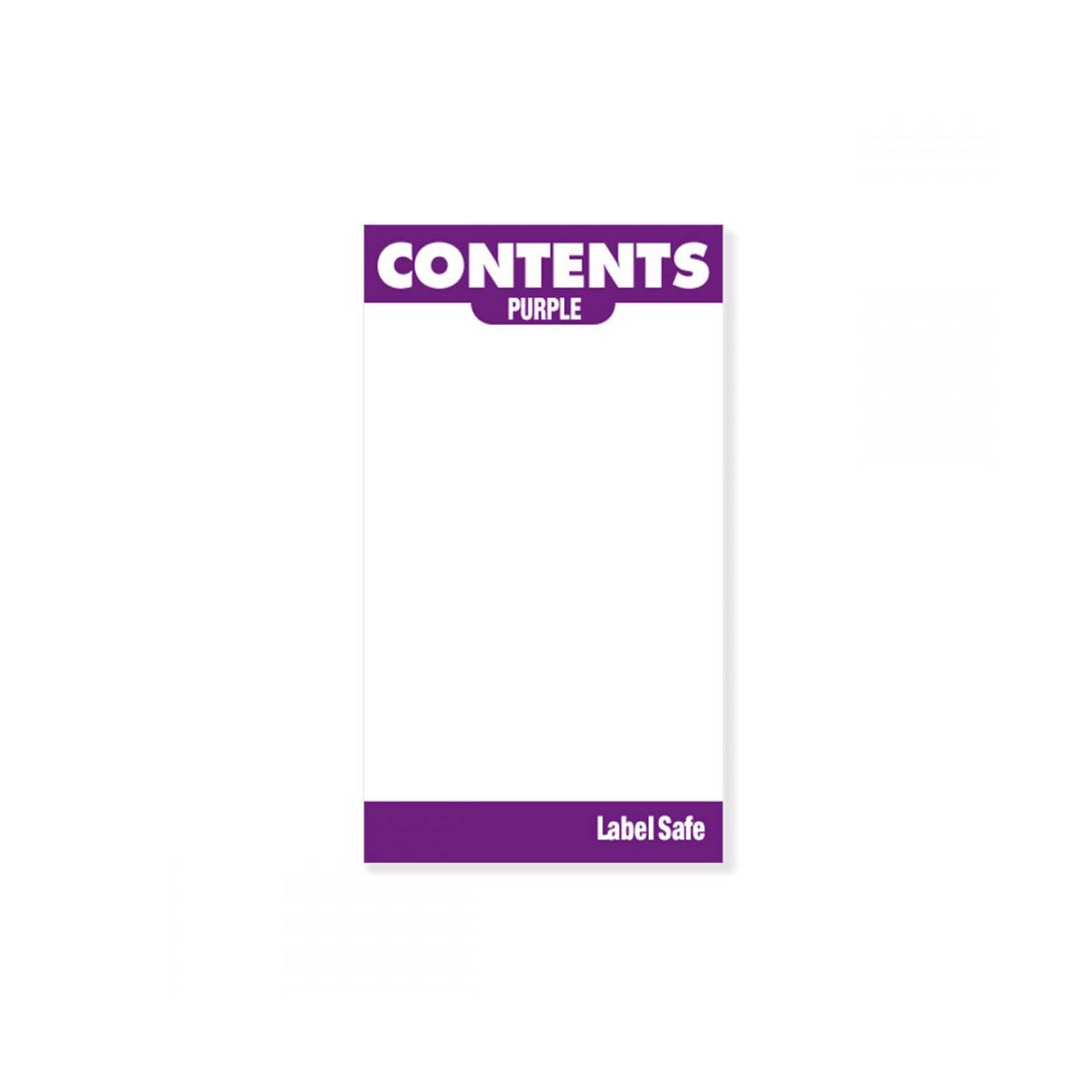 OilSafe® Content Label – Adhesive – 2" x 3.5" – Purple (SKU: 282107)