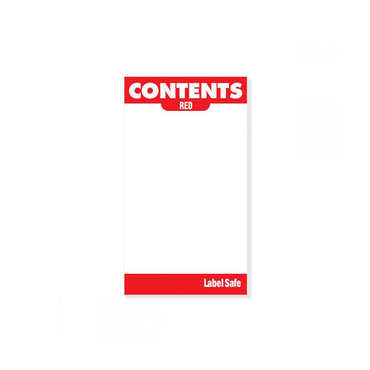 OilSafe® Content Label – Adhesive – 2" x 3.5" – Red (SKU: 282108)