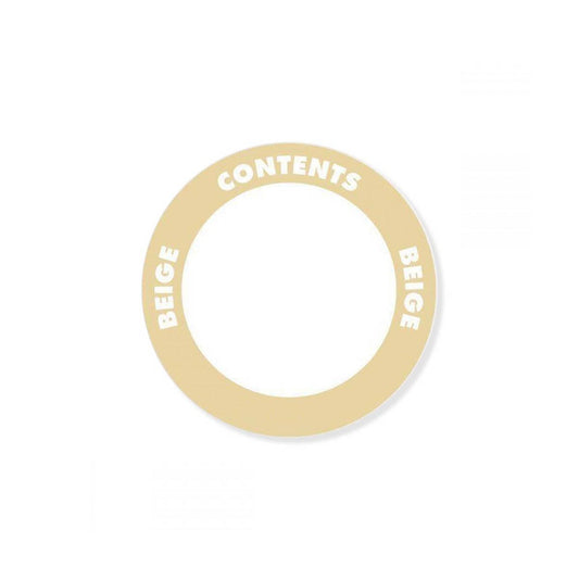 OilSafe® Content Label – Adhesive – 2" Circle – Beige (SKU: 282200)