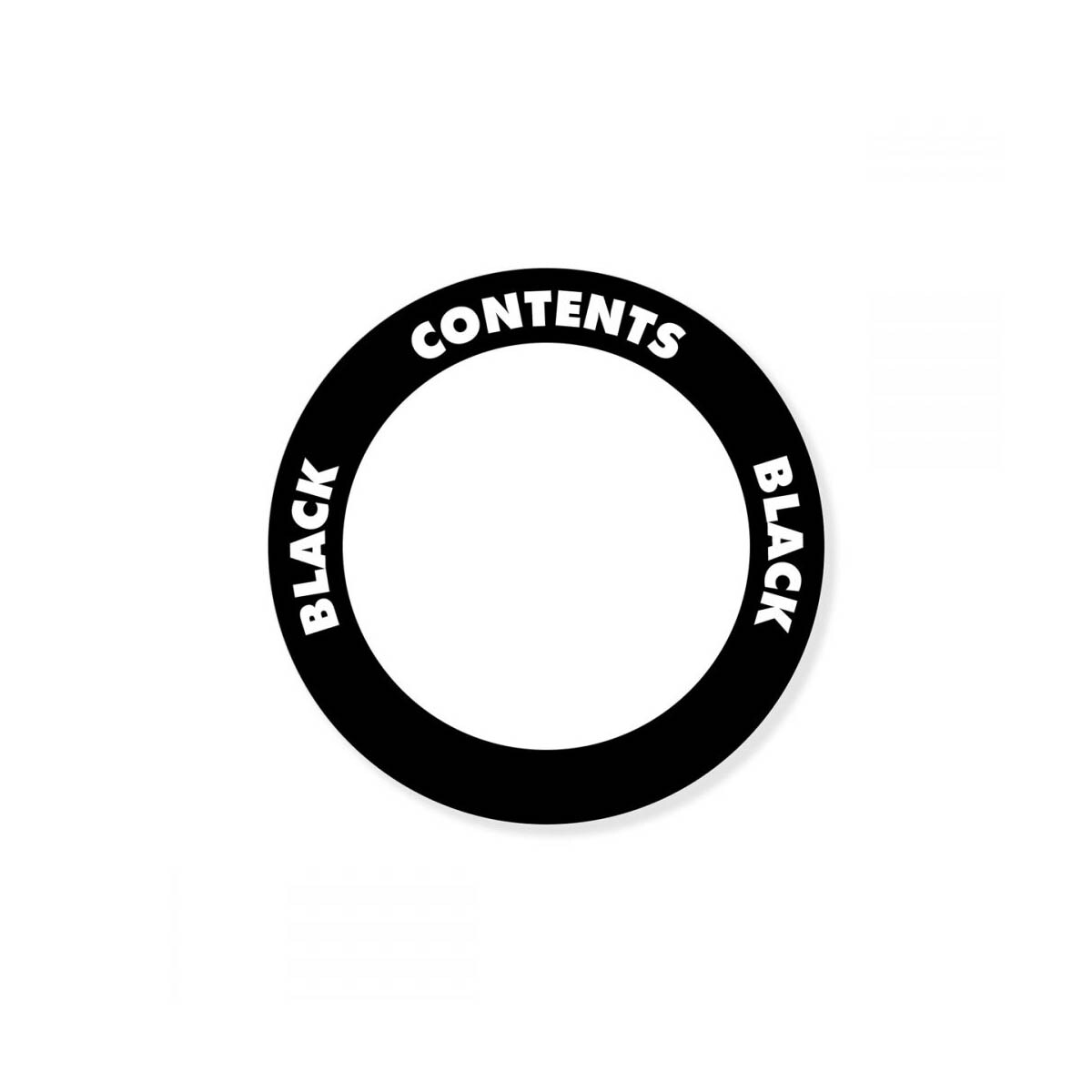OilSafe® Content Label – Adhesive – 2" Circle – Black (SKU: 282201)