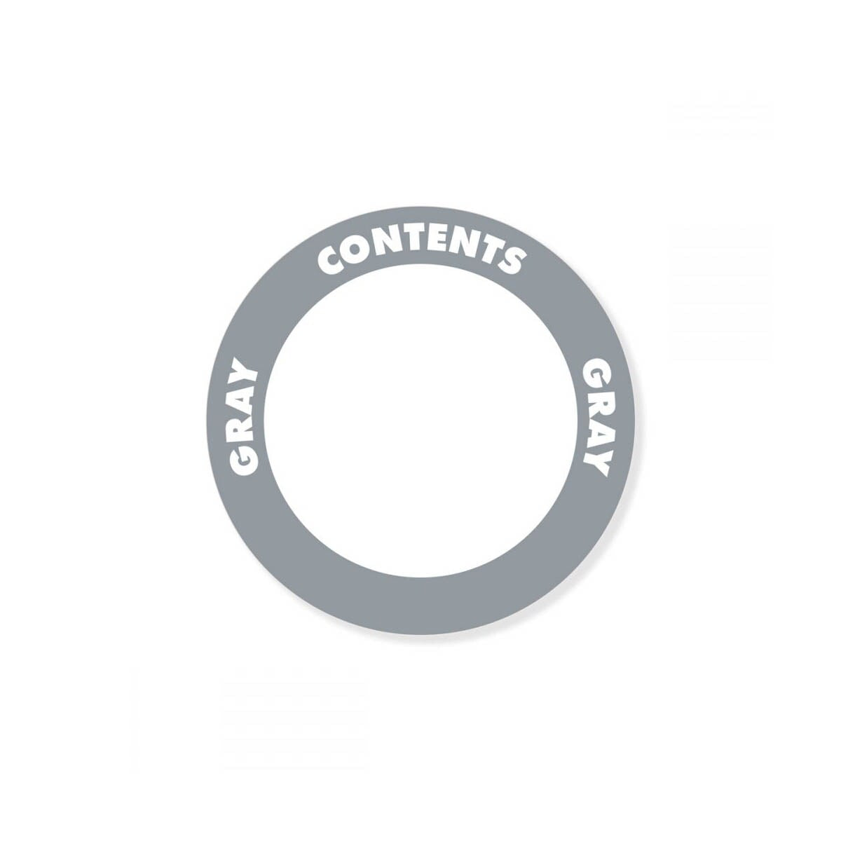 OilSafe® Content Label – Adhesive – 2" Circle – Gray (SKU: 282204)