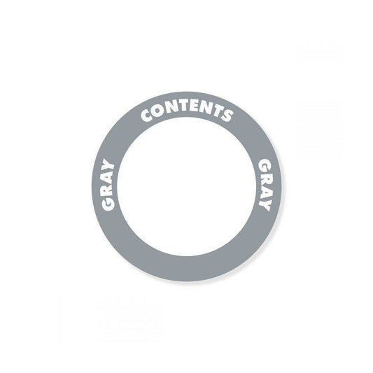 OilSafe® Content Label – Adhesive – 2" Circle – Gray (SKU: 282204)