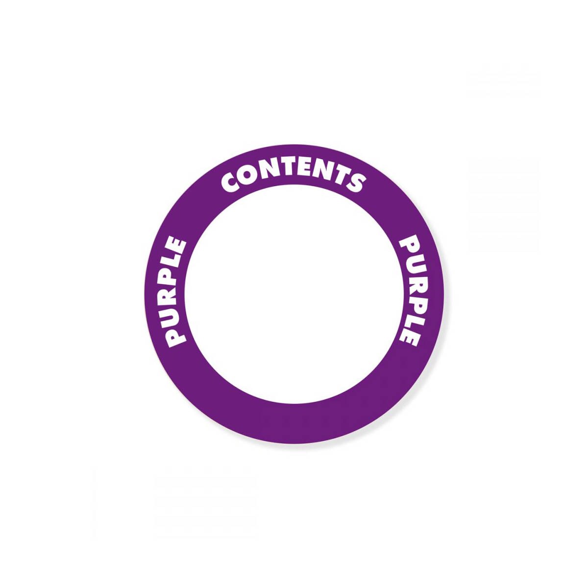 OilSafe® Content Label – Adhesive – 2" Circle – Purple (SKU: 282207)