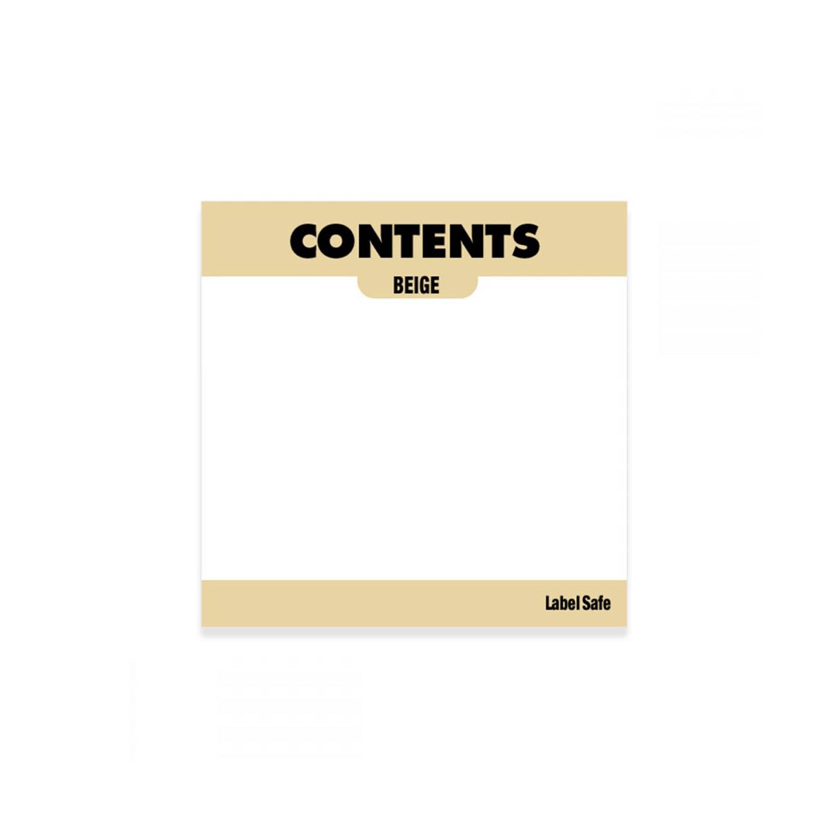 OilSafe® Content Label – Adhesive – 3.25" x 3.25" – Beige (SKU: 282300)