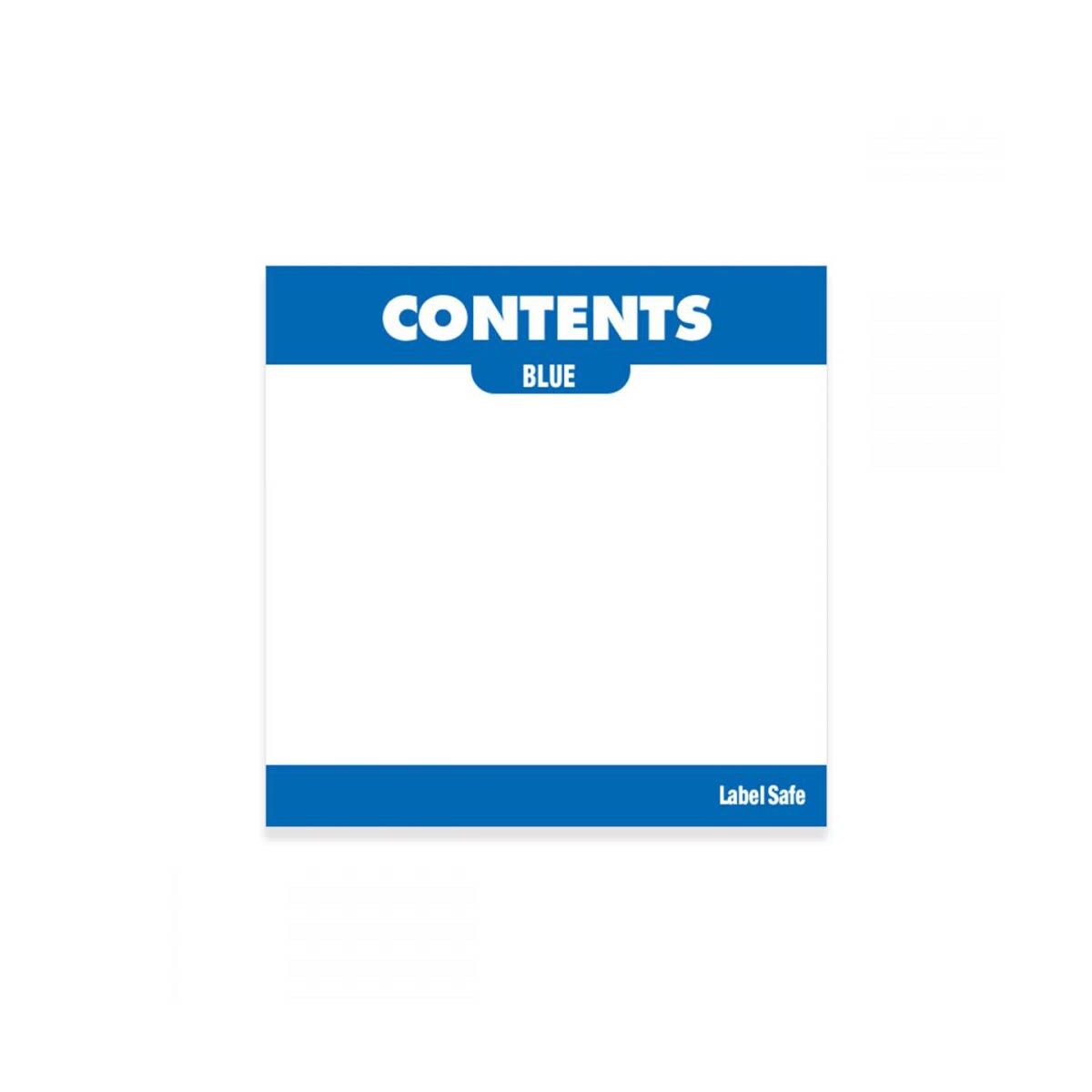OilSafe® Content Label – Adhesive – 3.25" x 3.25" – Blue (SKU: 282302)