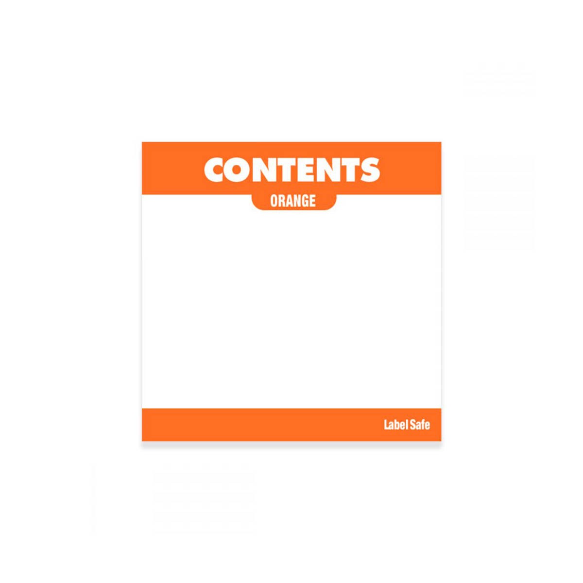 OilSafe® Content Label – Adhesive – 3.25" x 3.25" – Orange (SKU: 282306)