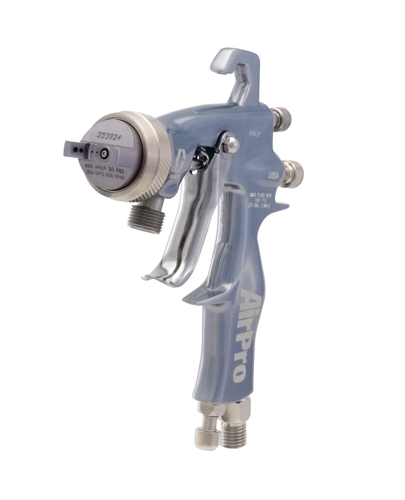 GRACO AirPro Air Spray Pressure Feed Gun, HVLP, 0.055 inch (1.4 mm) Nozzle (Part No. 288938)