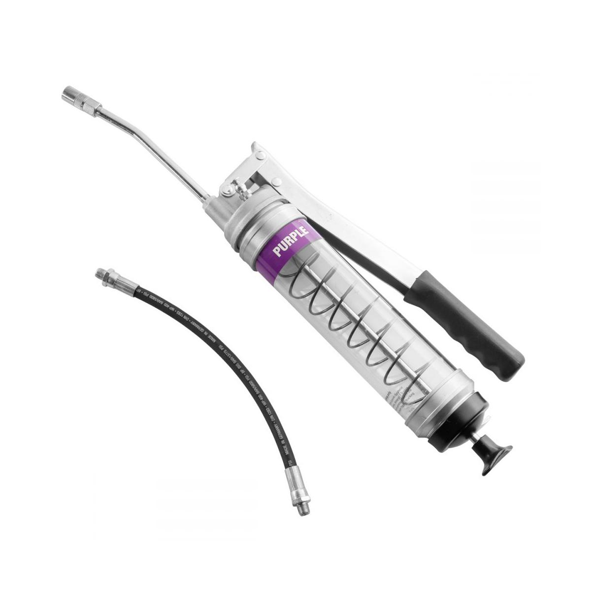 OilSafe® Lever Grease Gun - Heavy Duty - Clear - Purple (SKU: 330507)