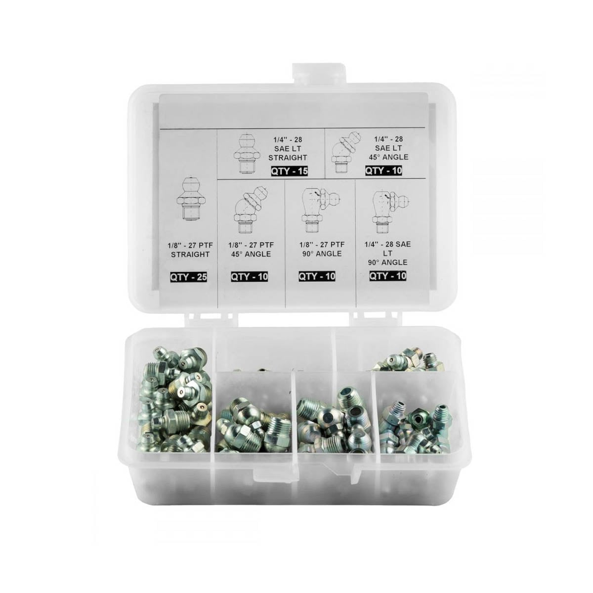 OilSafe® Grease Fitting Kit - SAE Assorted - 80pc (SKU: 340000)