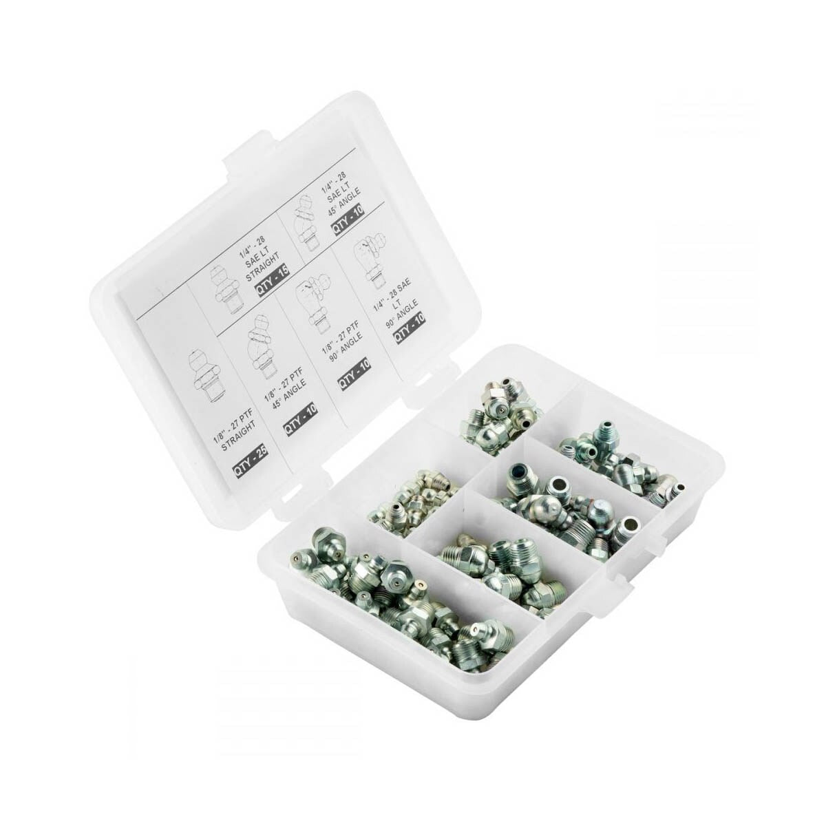 OilSafe® Grease Fitting Kit - SAE Assorted - 80pc (SKU: 340000)