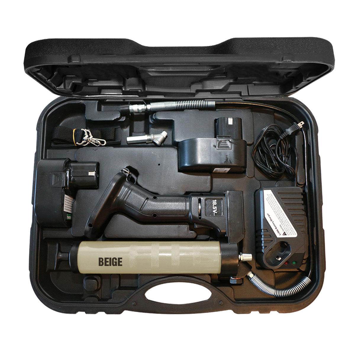 OilSafe® Battery Power HP Steel GG - Beige Includes Case, 2 Batteries, 1 Charger, Swivel Coupler (SKU: 350100)
