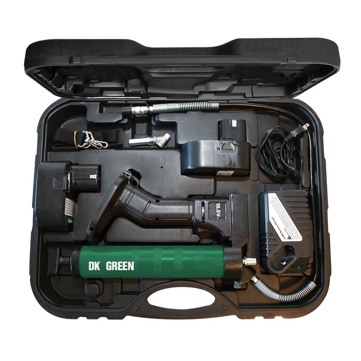 OilSafe® Battery Power HP Steel GG - Dark Green Includes Case, 2 Batteries, 1 Charger, Swivel Coupler (SKU: 350103)