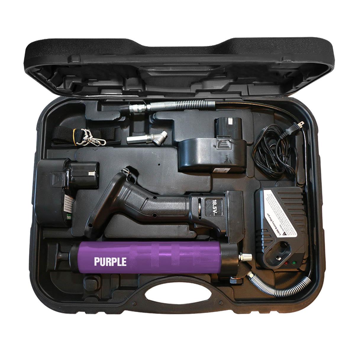 OilSafe® Battery Power HP Steel GG - Purple Includes Case, 2 Batteries, 1 Charger, Swivel Coupler (SKU: 350107)