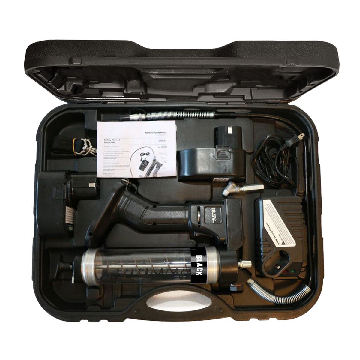 OilSafe® Battery Power HP GG Clear - Black Includes Case, 2 Batteries, 1 Charger, Swivel Coupler (SKU: 350301)