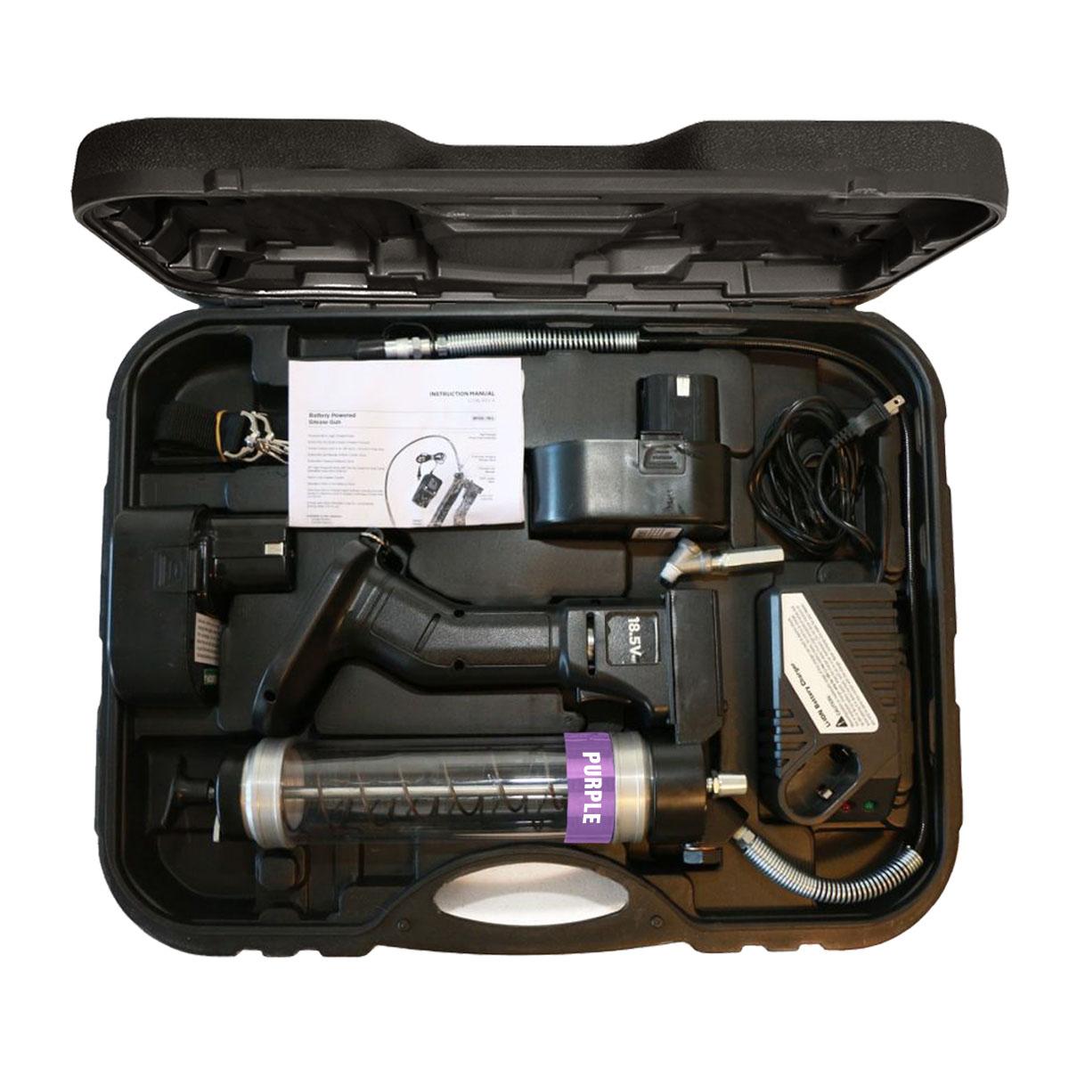 OilSafe® Battery Power HP GG Clear - Purple Includes Case, 2 Batteries, 1 Charger, Swivel Coupler (SKU: 350307)