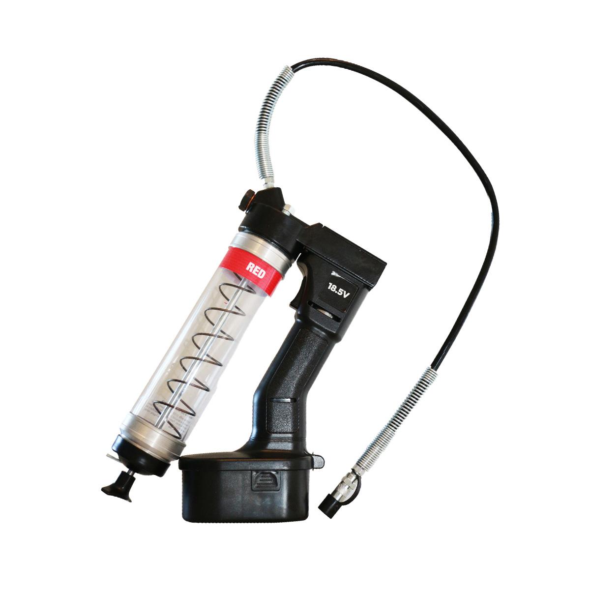 OilSafe® Battery Power HP GG Clear - Red Includes Case, 2 Batteries, 1 Charger, Swivel Coupler (SKU: 350308)
