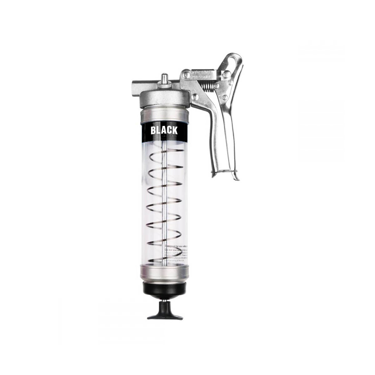 OilSafe® Pistol Grip GG Clear - Black - High Volume, High Pressure, Cold Weather Design (SKU: 350401)