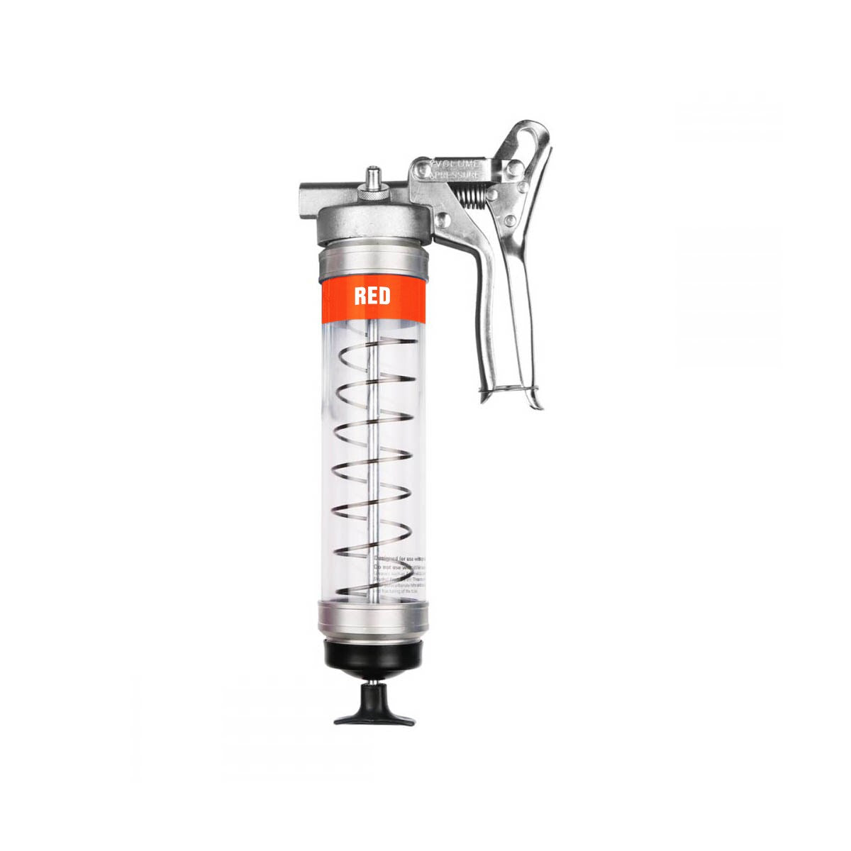 OilSafe® Pistol Grip GG Clear - Red - High Volume, High Pressure, Cold Weather Design (SKU: 350408)
