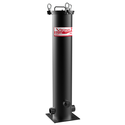 High-Flow Carbon Steel Housing Fuel Filter for Gasoline, Ethanol Blends, Diesel – Viking 2 Series High-Flow Commercial Series – Cim-Tek Viking 2 –  (SKU: 40188) - Innoflo Solutions Inc.