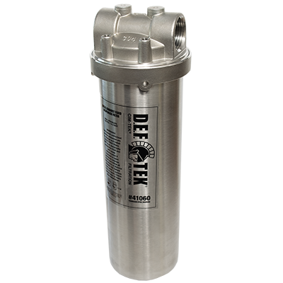1 or 5 Micron Stainless Steel DEF Filtration Housing for Diesel Exhaust Fluid – High-Flow Commercial Series – Cim-Tek – SKU  (SKU: 41060) - Innoflo Solutions Inc.