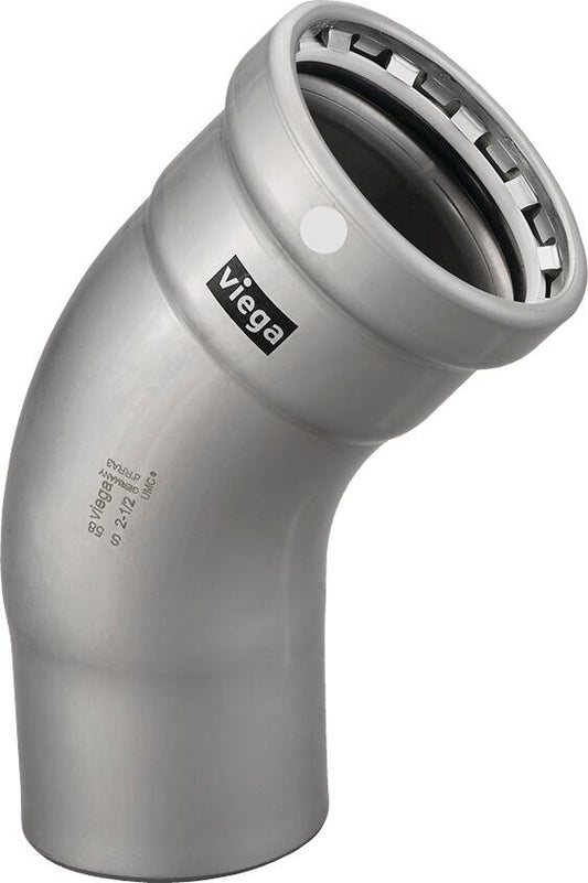 Viega Megapress 45° Street Elbow Carbon Steel Zinc – Nickel Coating Ftg (ips): 4 – 4 | Viega MegaPress System (SKU: 26555)