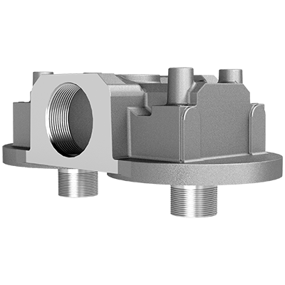 Aluminum Dual Filter Adaptor for Gasoline, Ethanol Blends, Diesel – 800 Series High-Flow Commercial Series – Cim-Tek Model 820 – SKU  (SKU: 50011) - Innoflo Solutions Inc.