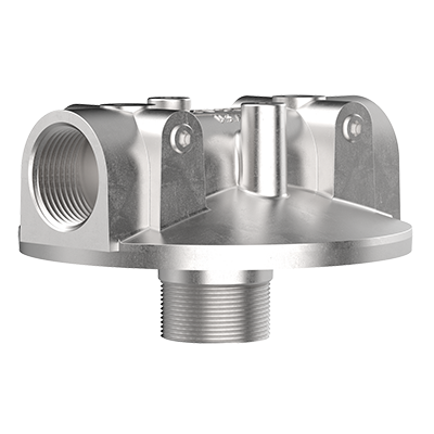 Aluminum Single Adapter Petroleum Filter for Gasoline, Ethanol Blends, Diesel – Compatible with 800 Series Filters – Cim-Tek  (SKU: 50026) - Innoflo Solutions Inc.